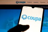 In this photo illustration the Coupa Software logo is seen