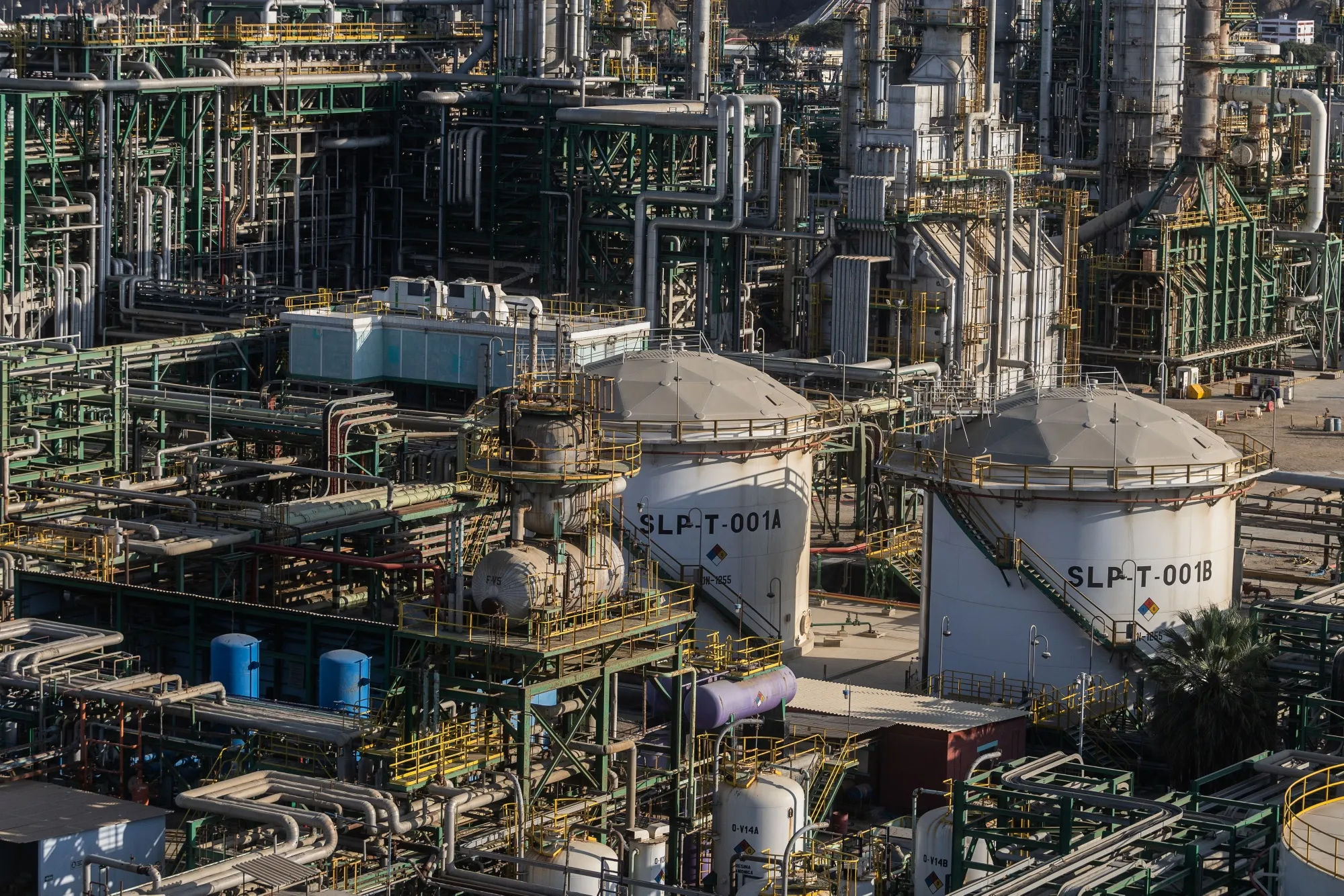 The Petroleos del Peru SA Talara refinery in Piura, Peru.