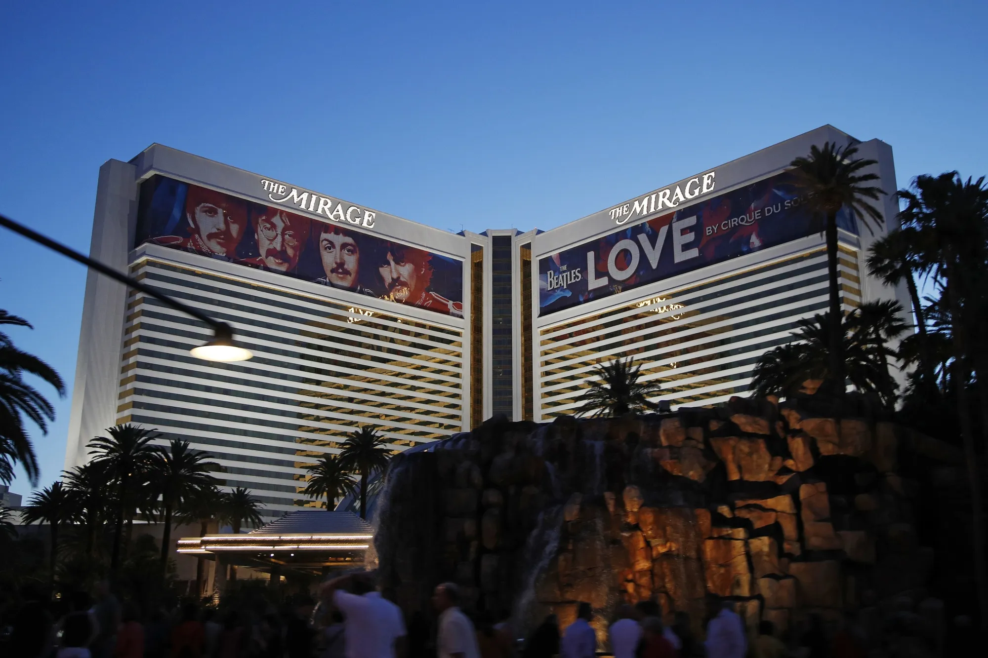 The Mirage Hotel and Casino is seen in Las Vegas, on May 3, 2018. A new operator, Hard Rock International, is now running the iconic Mirage resort on the Las Vegas Strip. Nevada state gambling regulators approved a nearly $1.1 billion deal with former site owner MGM Resorts International on Friday, Dec. 16, 2022 and the change-of-hands on Monday, Dec. 19. (AP Photo/John Locher, File)