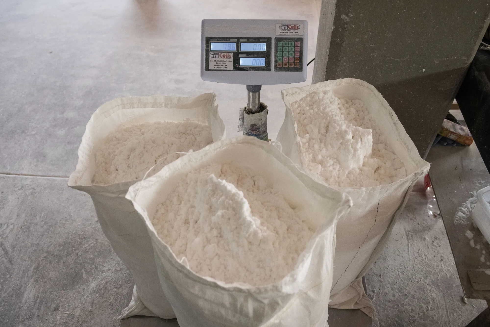 Bags of lithium carbonate.&nbsp;The&nbsp;commodity&nbsp;-- a vital component in most electric-vehicle batteries -- has more than tripled in price over the past year.