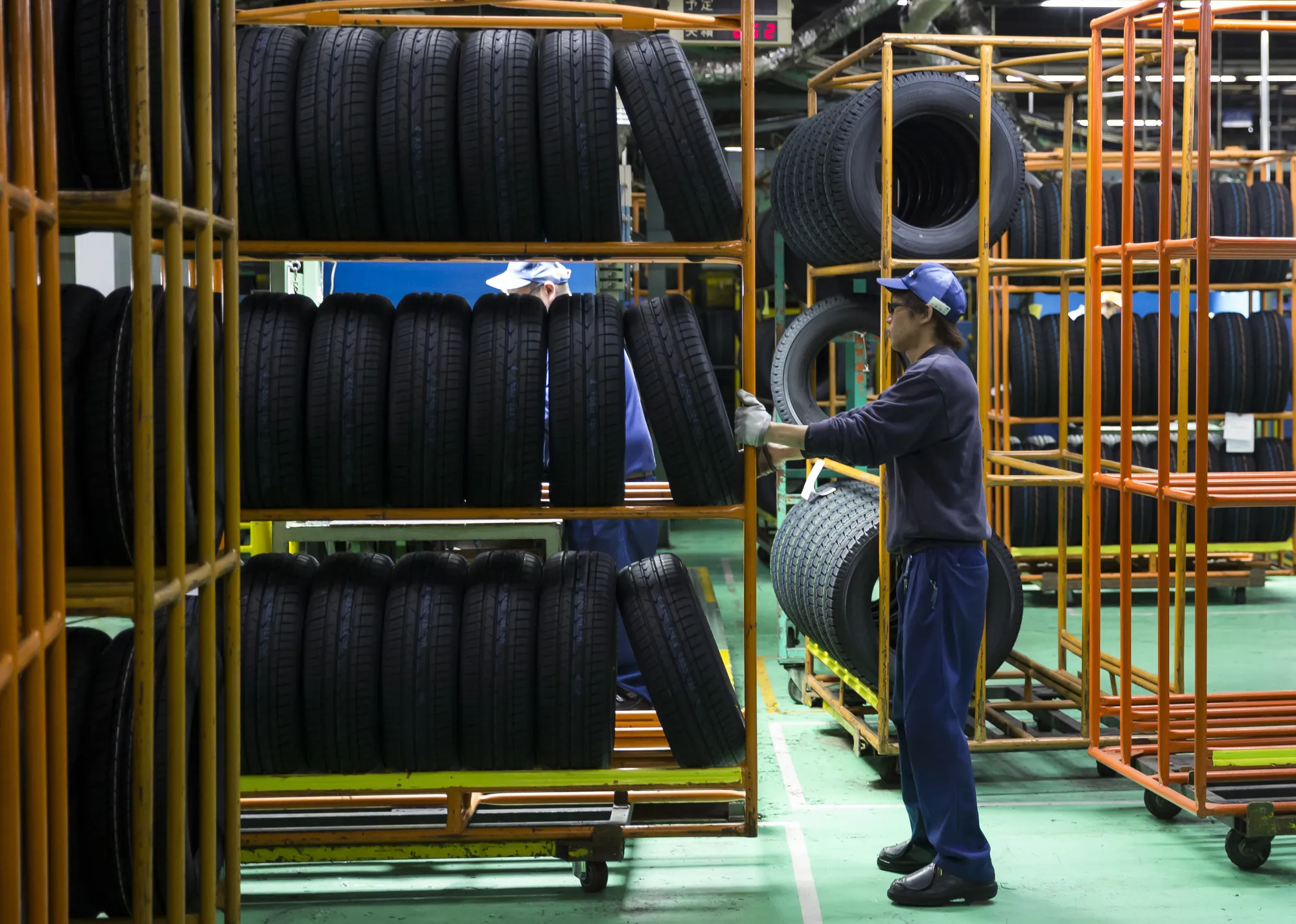 Tires at&nbsp;the Toyo Tire&nbsp;plant in Iwanuma, Miyagi, Japan.