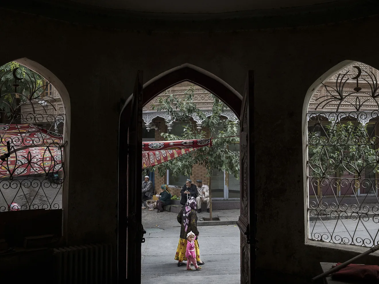 Ethnic Muslim Uighurs in Kashgar, in the far western Xinjiang province.