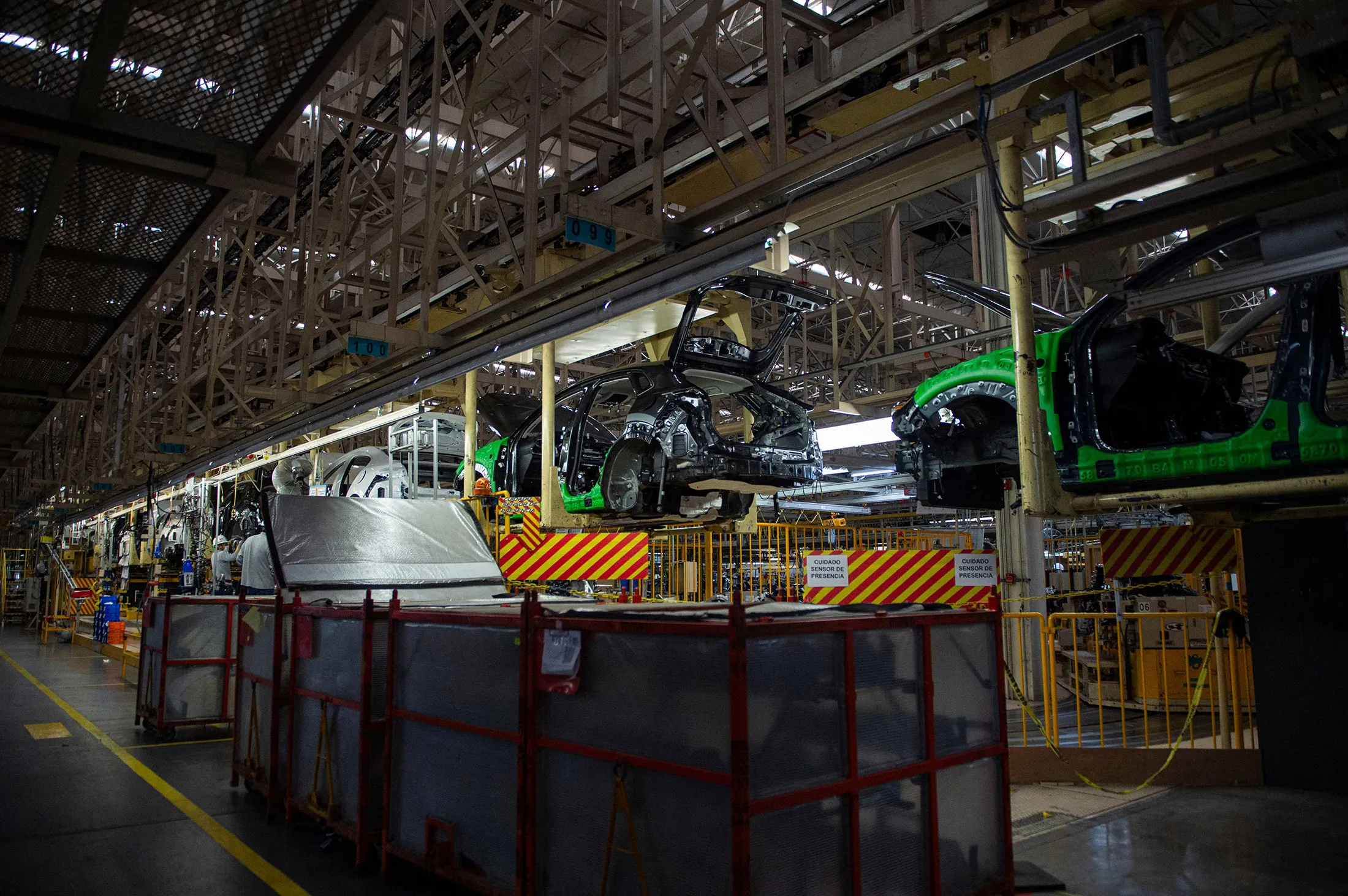 The production line at Mazda's plant in Salamanca, Guanajuato state, Mexico.
