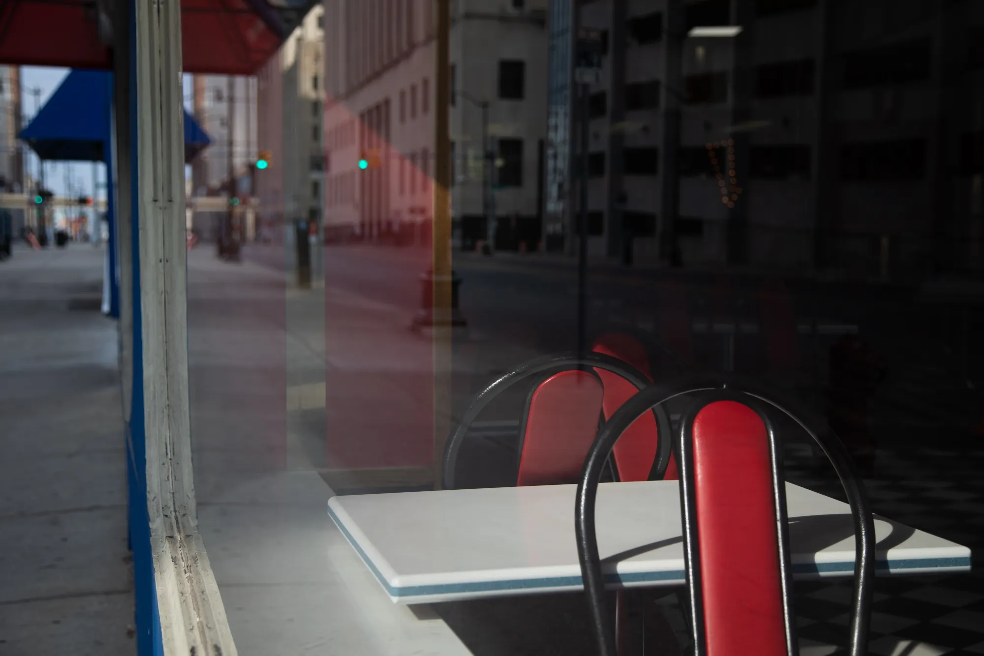 Empty chairs are seen inside American Coney Island restaurant in Detroit, Michigan on April 4, 2020.&nbsp;