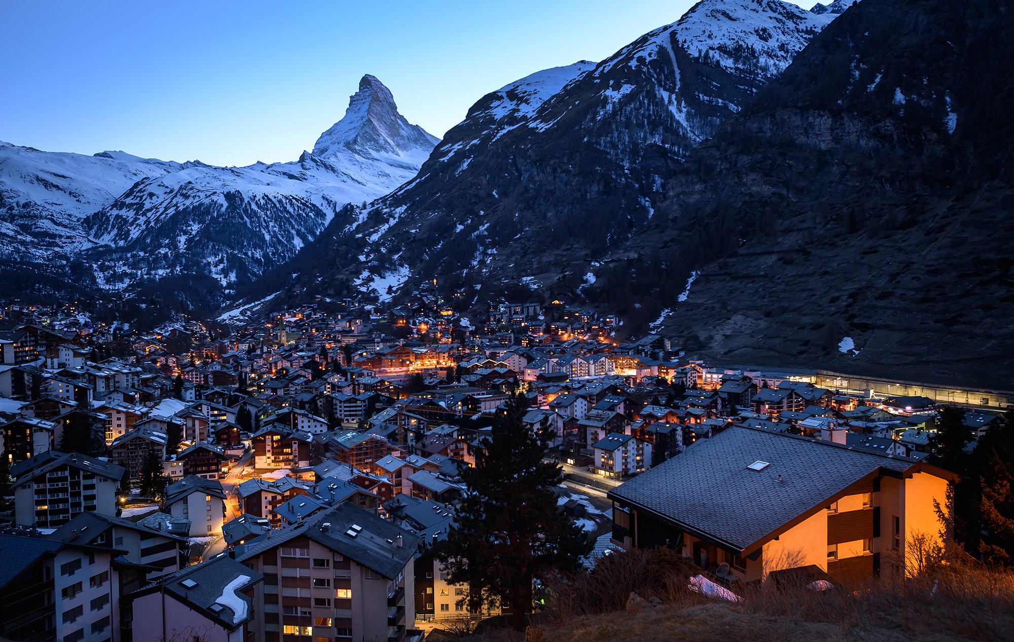 The Swiss alpine resort of Zermatt, ski destination of Klyushin and family.