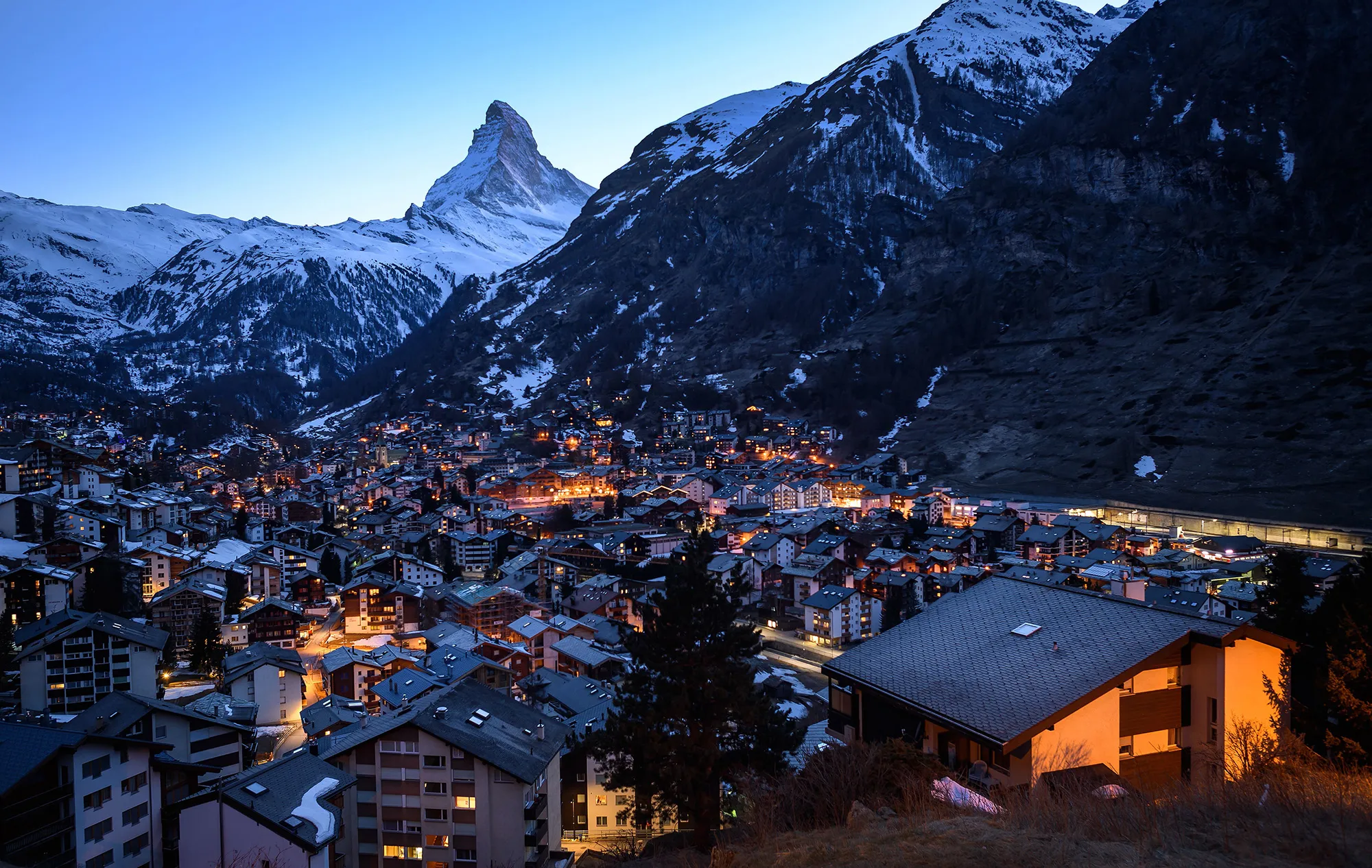 The Swiss alpine resort of Zermatt, ski destination of Klyushin and family.