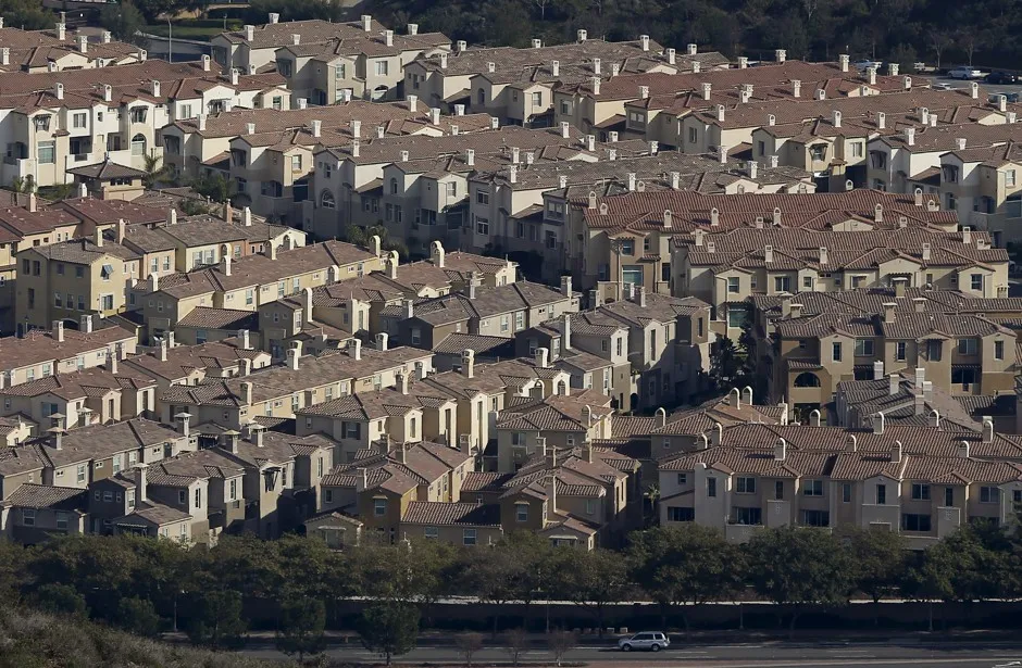 New housing under construction in San Marcos, California. 
