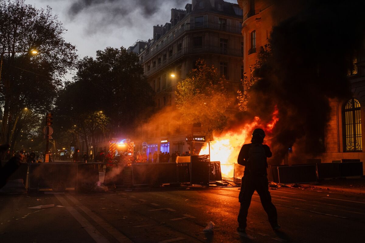 Europe Fiscal Challenges Laid Bare as Protests in France Spill Into Riots
