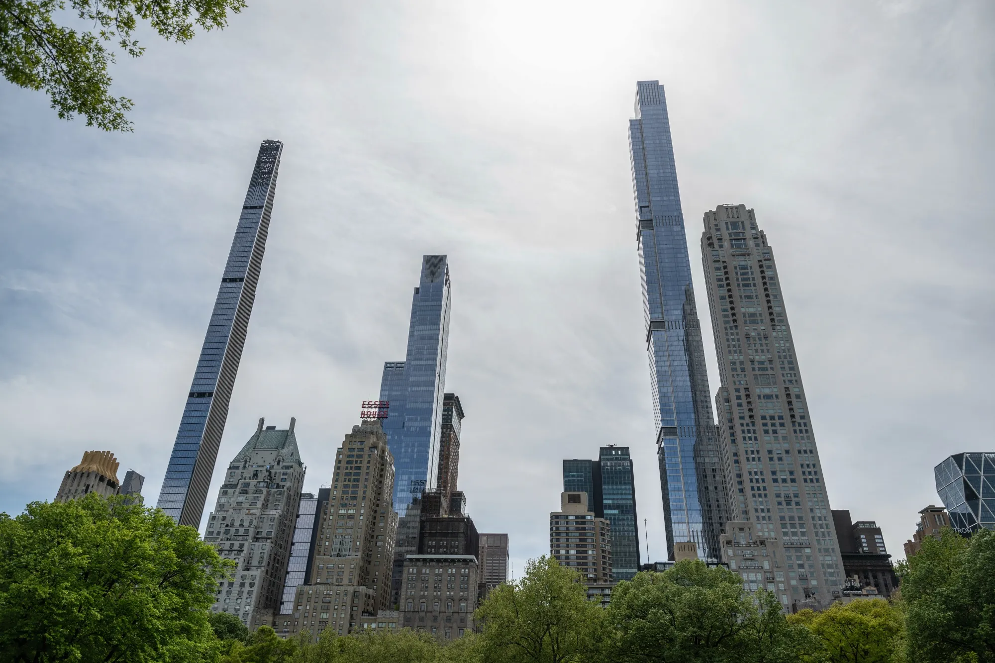 Residential towers along Central Park&nbsp;in New York.