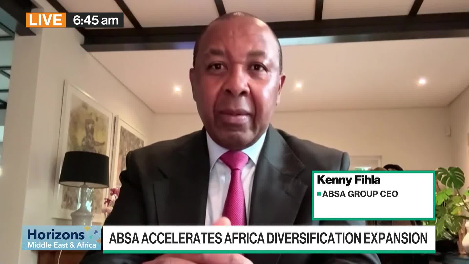 WATCH: CEO Kenny Fihla speaks with Bloomberg’s Jennifer Zabasajja on Absa’s plans.
