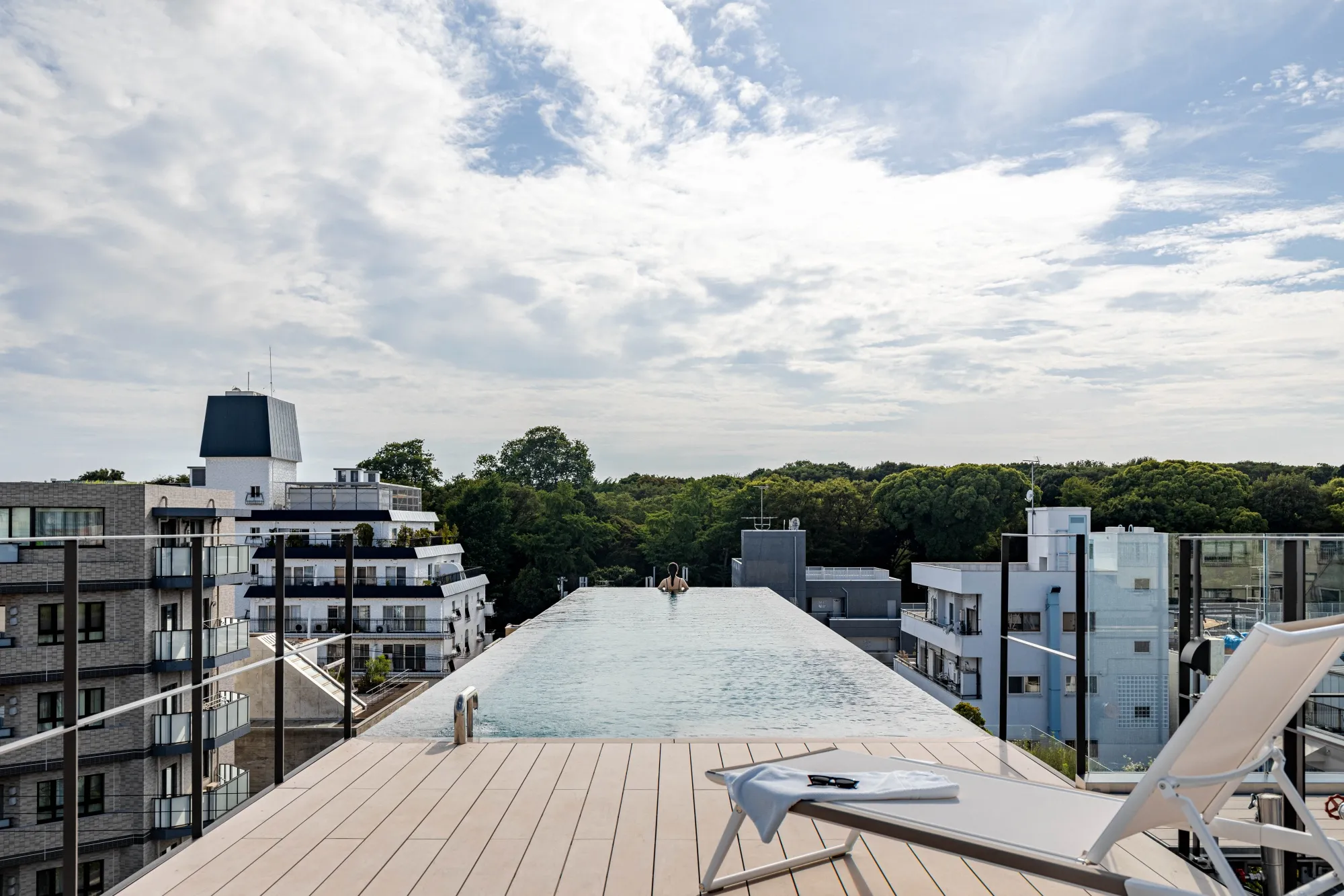 The penthouse residence with an infinity pool at The Kita.