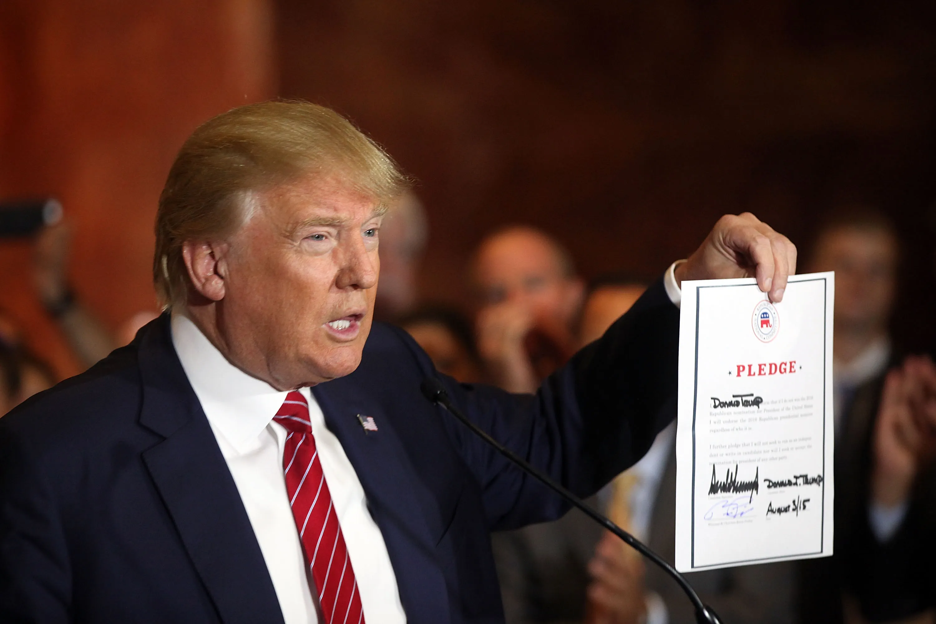 Donald Trump Holds Media Availability In New York City