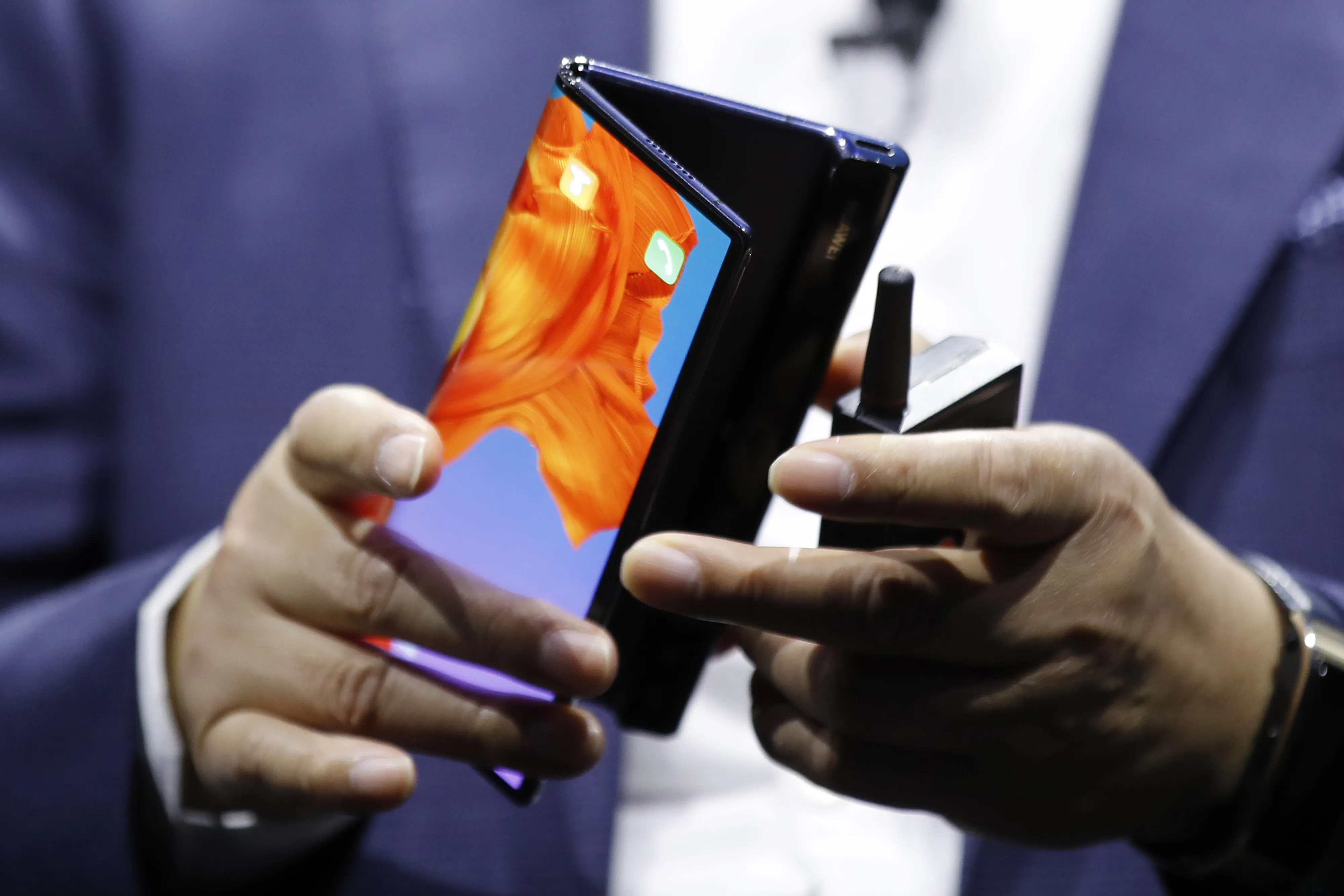 The Mate X foldable 5G device is unveiled on Feb. 24