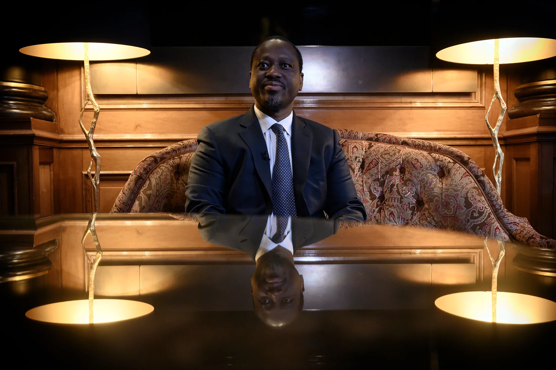 Former rebel leader and would-be Ivory Coast presidential candidate Guillaume Soro in Paris on January 29, 2020.