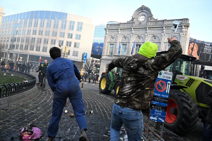 European Farmers Protest Mercosur Deal in Brussels

