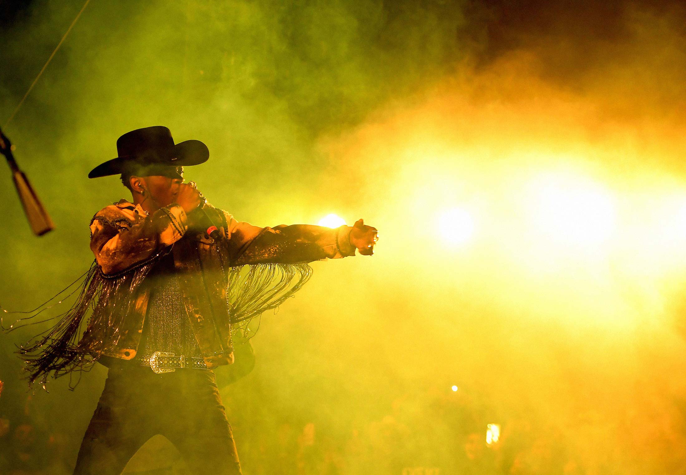 Lil Nas X performs onstage during the 2019 Stagecoach Festival at Empire Polo Field in Indio, Calif.,&nbsp;on April 28, 2019.&nbsp;