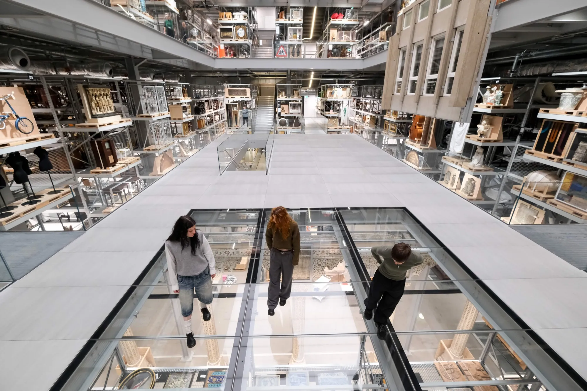 At V&amp;A East Storehouse, visitors can peer down into the workshops of conservators.&nbsp;