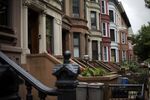 Brownstones in the Bedford-Stuyvesant neighborhood of Brooklyn, New York.