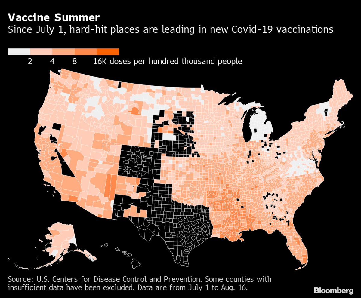 How Many Americans Are Getting Vaccinated? Rates on the Rise - Bloomberg