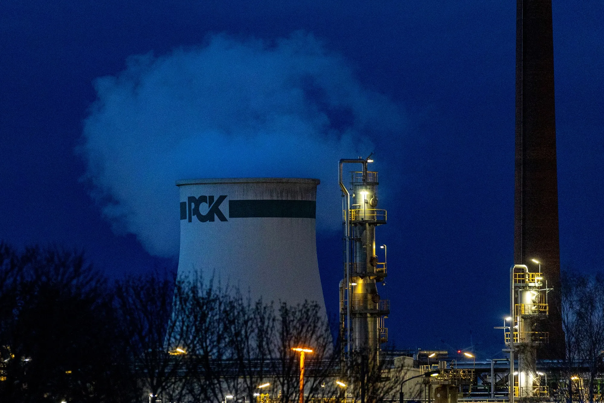 The PCK oil refinery in Schwedt, Germany.