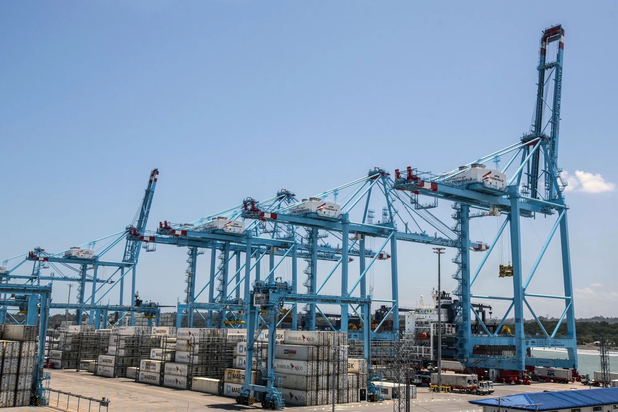 The APM Containers Terminal in the port of Moin, in Limon, Costa Rica.