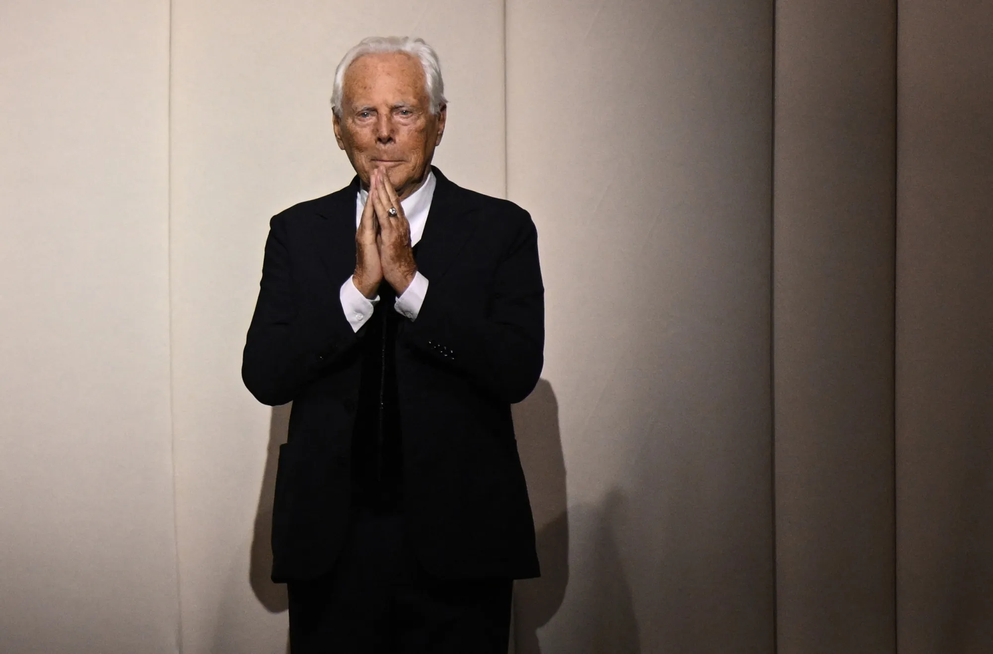 Giorgio Armani in Paris in 2023.