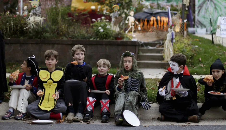 Trick-or-treaters in Silver Spring, MD, in 2014.