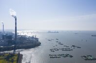 Freight Vessels Moored in the Yangtze River as China Talks Up Post-Virus Rebound
