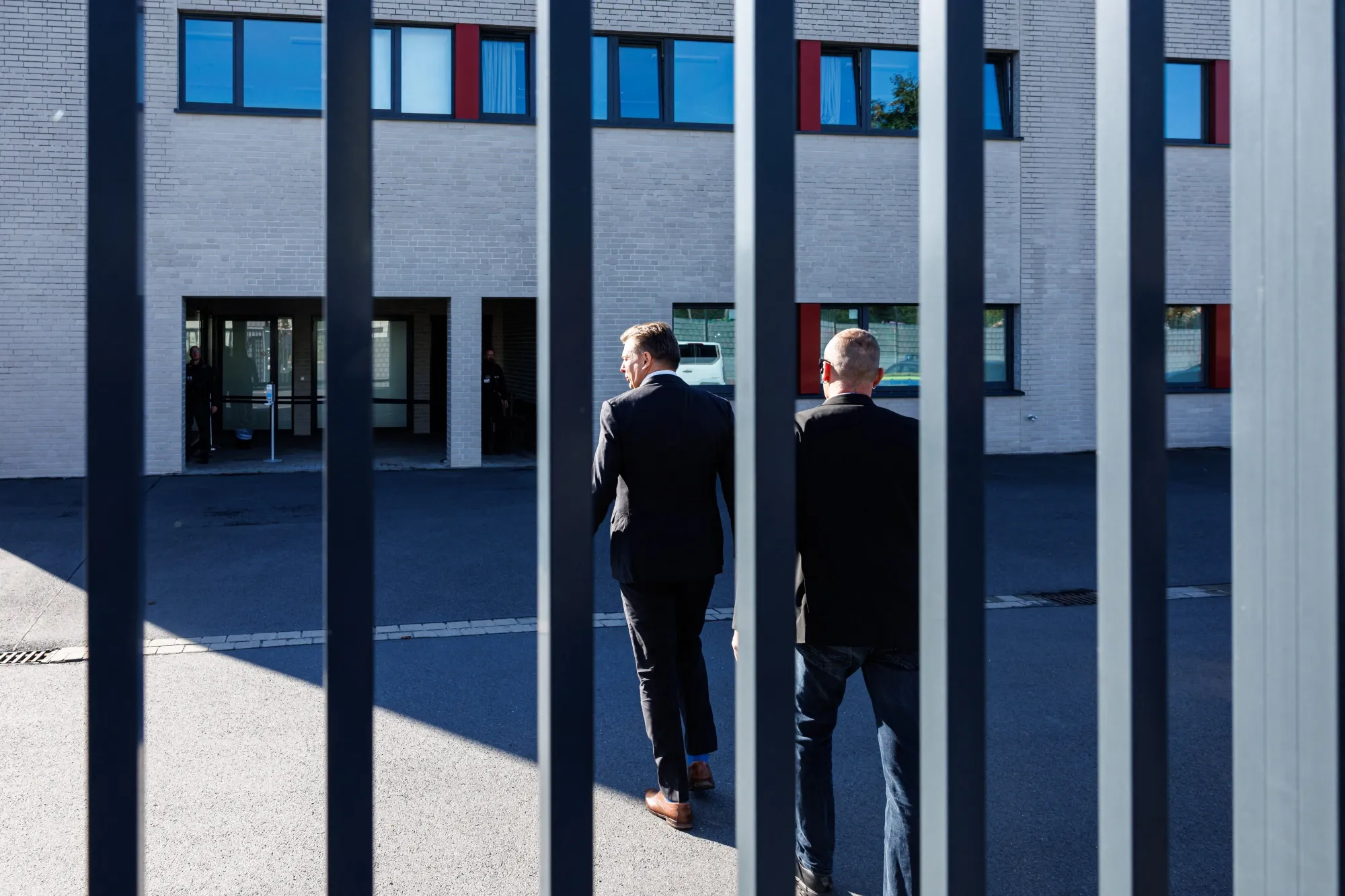 Maximilian Krah arrives&nbsp;at the higher regional court in Dresden, Germany.