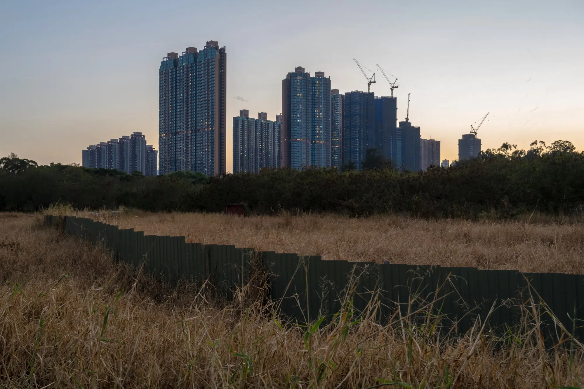 Residential buildings in the Yuen Long area of Hong Kong, Jan. 31.&nbsp;