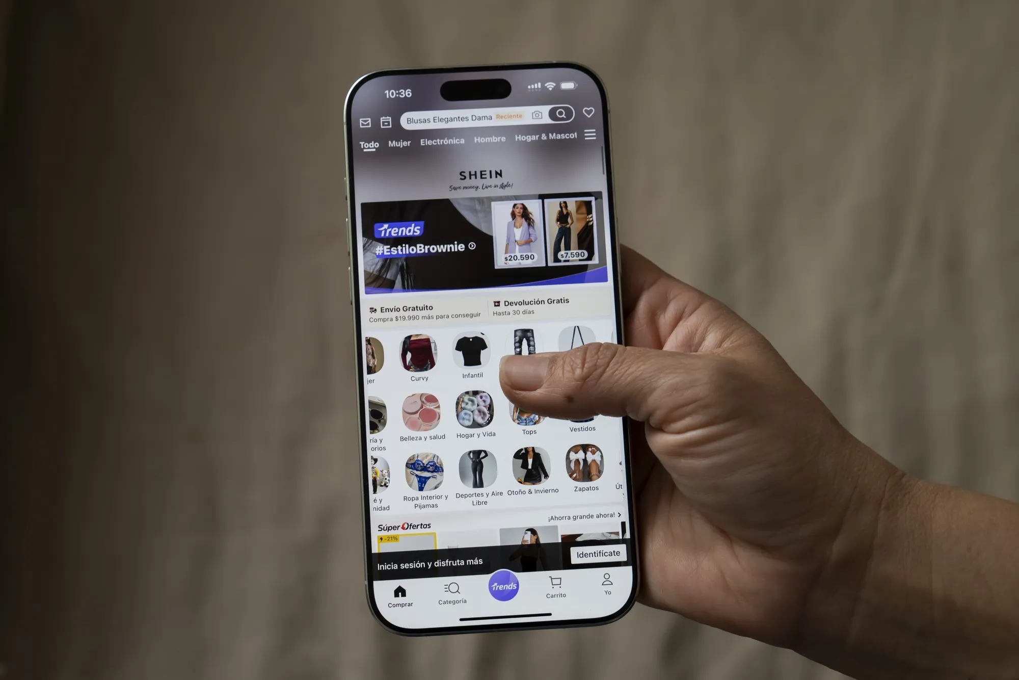 The Shein app.
