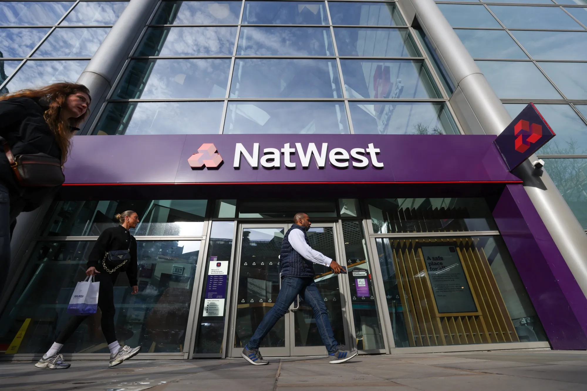 A NatWest bank branch in the City of London.