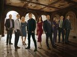 The cast of Billions Season 3, with Maggie Siff, center, as Dr. Wendy Rhoades.