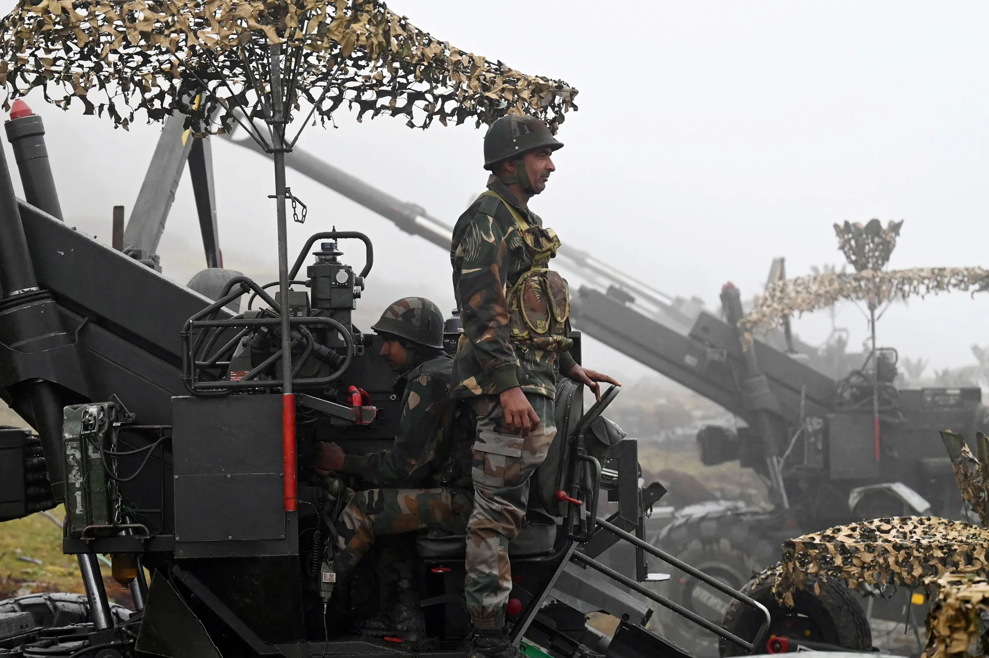 Indian soldiers on the India-China border in Arunachal Pradesh state in October.