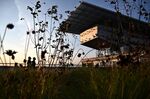 Visitors at La Pista 500 rooftop garden on the top of the Lingotto, Fiat’s former car factory in Turin, Italy.