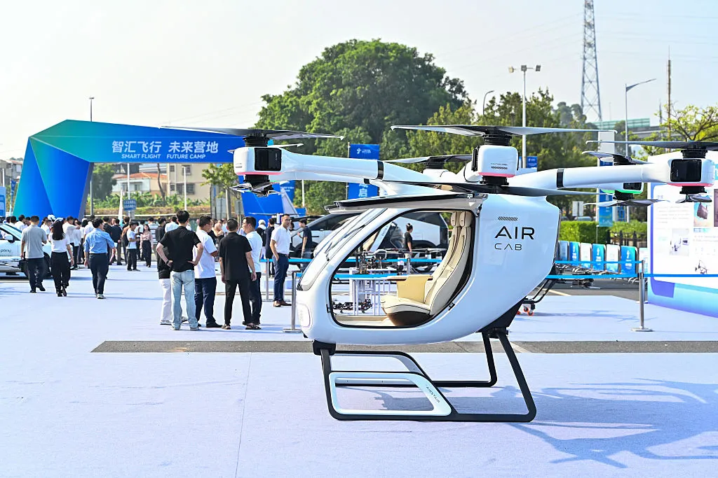 An air cab during the launch event at a low-altitude flight camp,&nbsp;in Guangzhou, China.