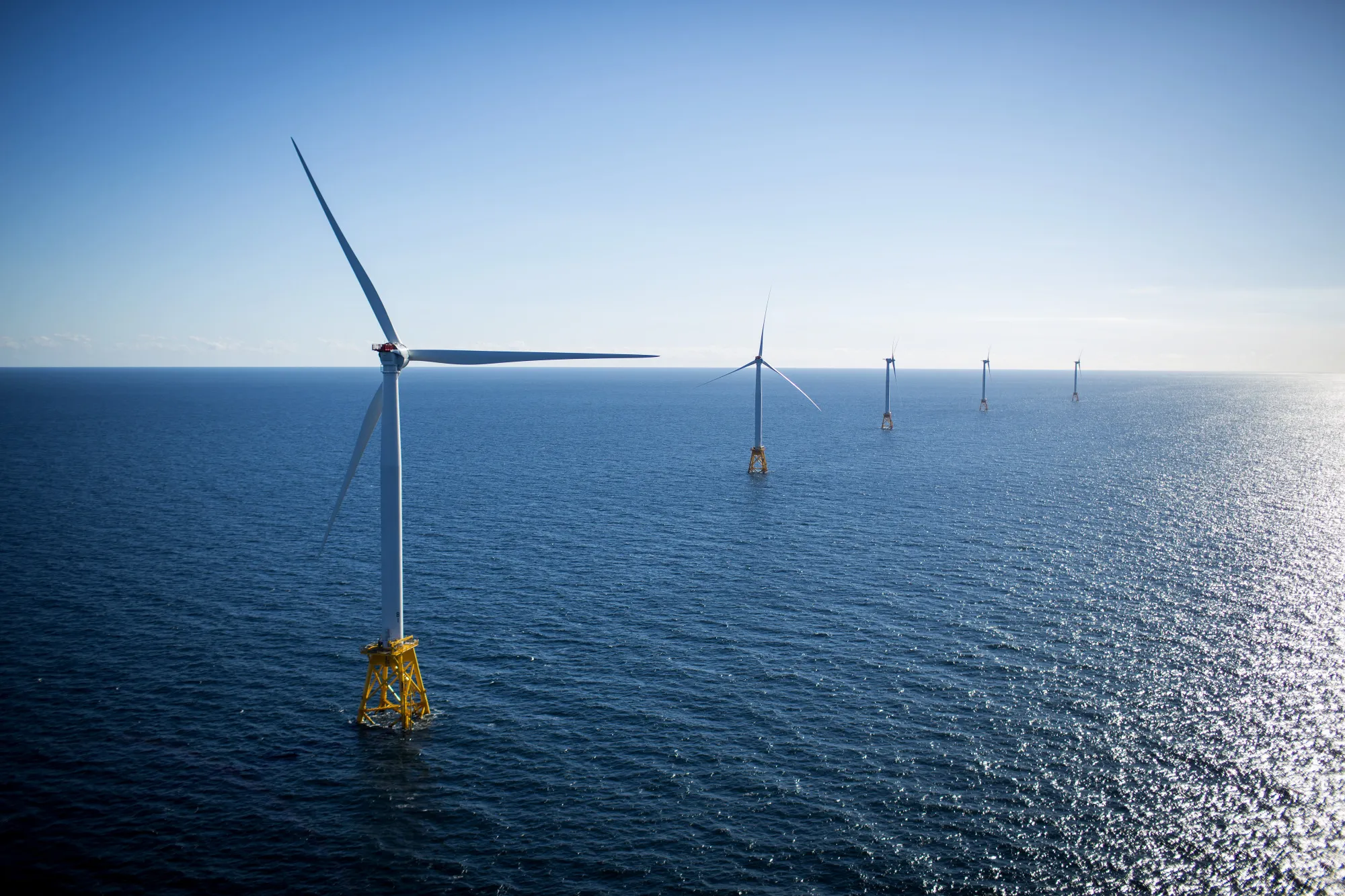 The Block Island Wind Farm off Rhode Island, a pilot project with five turbines that’s the first on the East Coast.