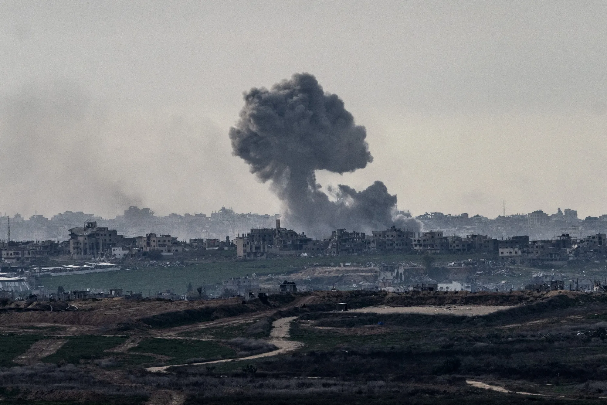 Smoke rises over Gaza as Israeli Attacks cause extensive destruction