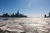 Frigid Days In New York Region Creates Ice Floes On Hudson River