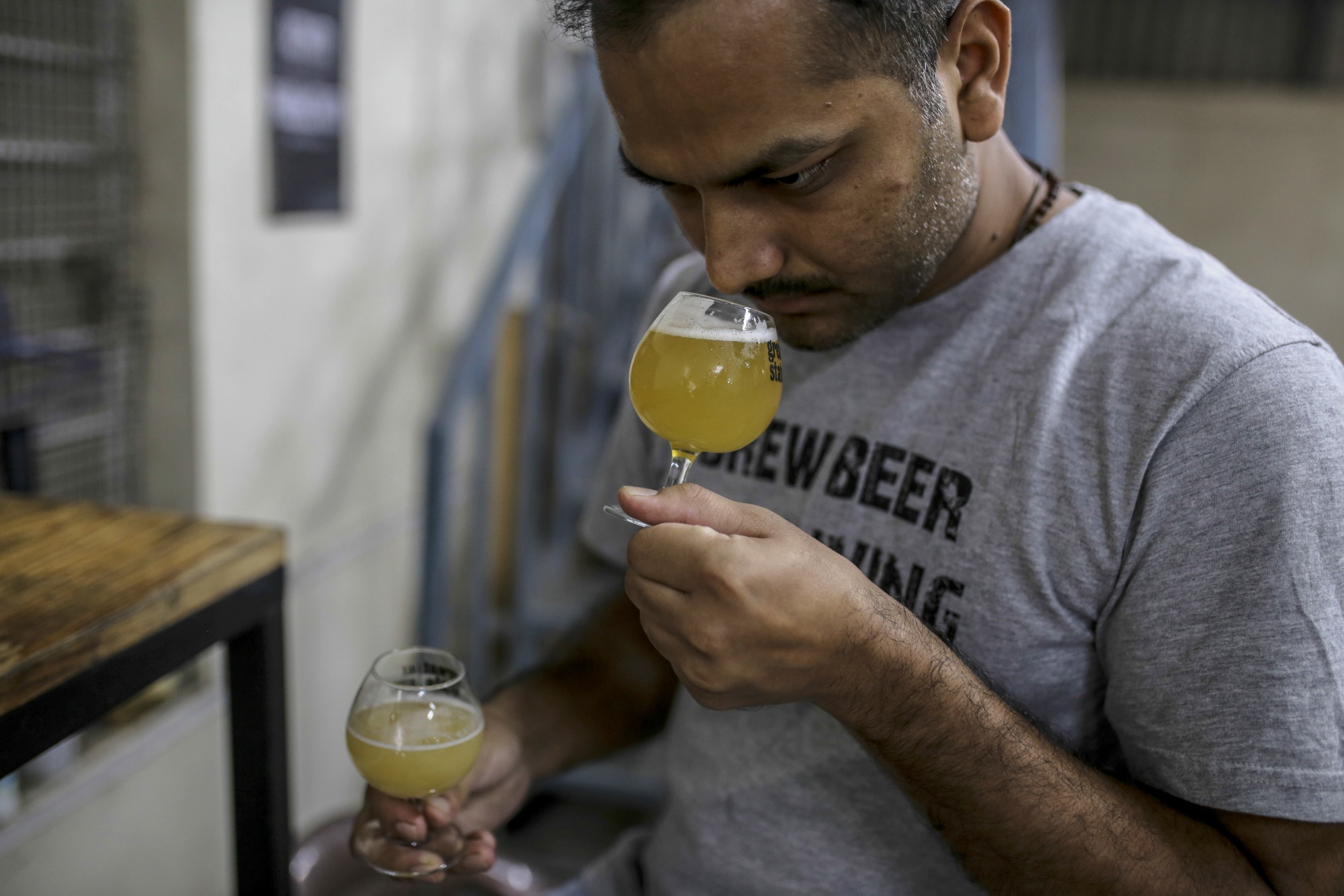 Testing at the Great State Ale Works microbrewery in Pune, on Nov. 27.