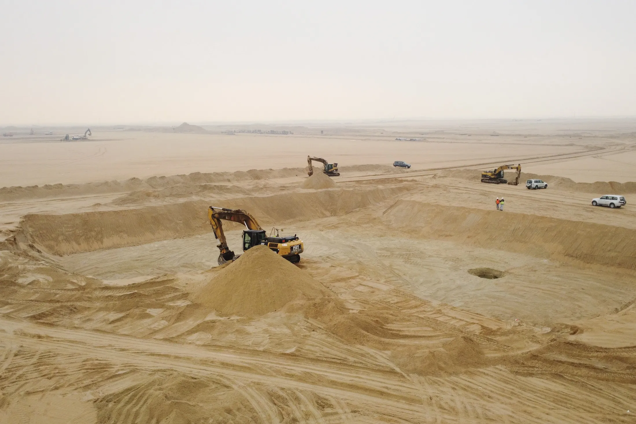 The South Sabah Al-Ahmad New City project, by the China State Construction Engineering Corporation, in Kuwait in 2025.