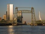 The Koningshavenbrug “De Hef” lift bridge in Rotterdam, Netherlands.