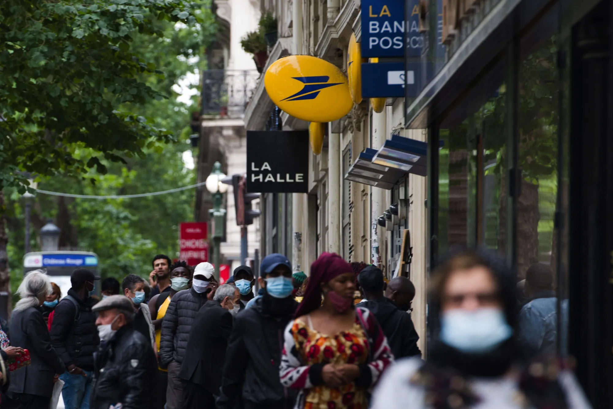 People wear protective face masks in&nbsp;Paris, France.