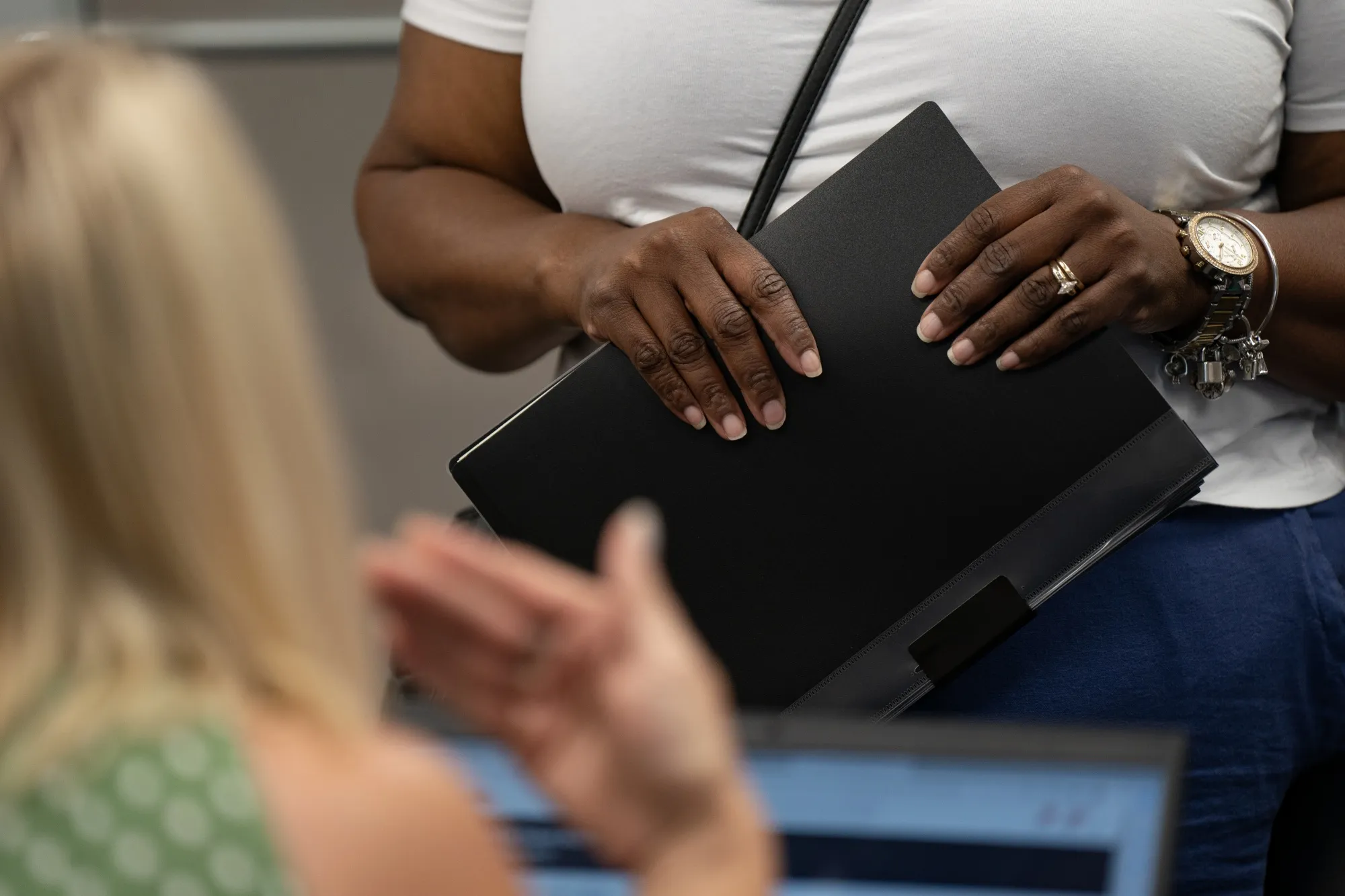 Attendees at a career fair&nbsp;