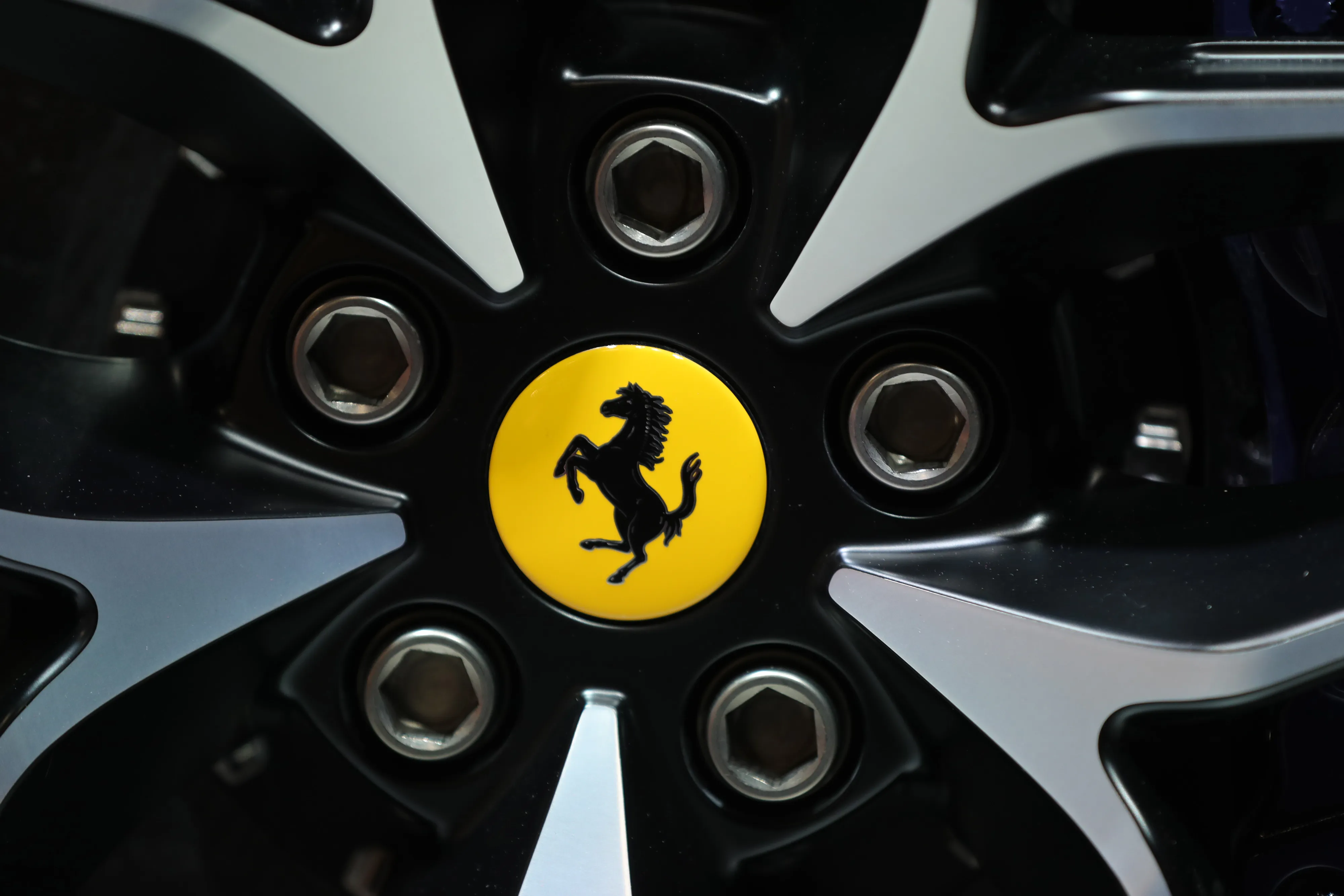 Ferrari’s prancing horse logo.