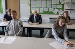 Boris Johnson visits a school in Coalville, U.K. on Aug. 26.