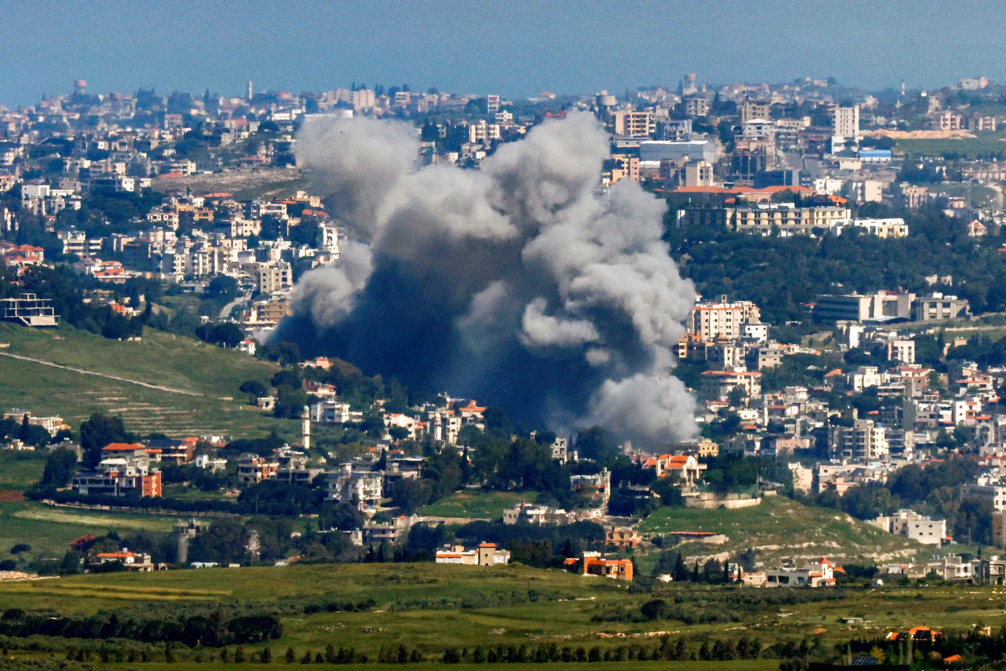 Smoke from an Israeli strike in southern Lebanon on May 7.