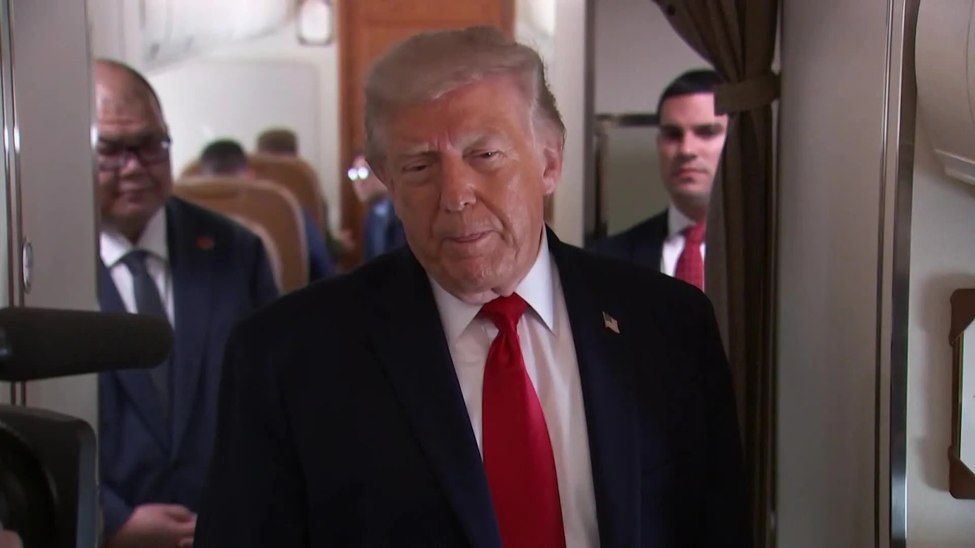 Trump Speaks on Air Force One to Wisconsin