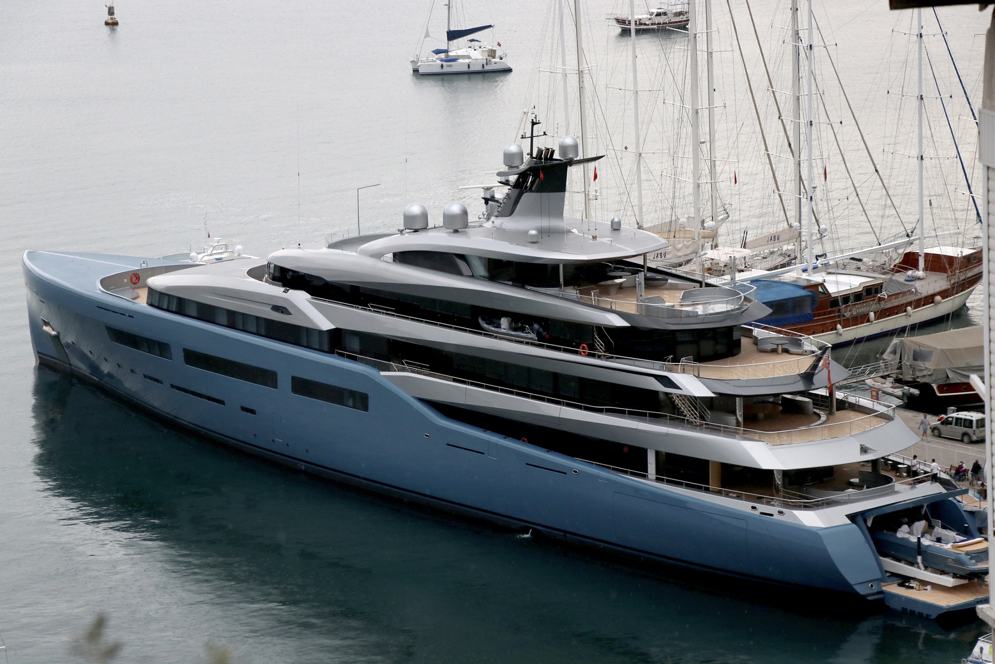 Aviva anchored in Mugla, Turkey, in 2022.