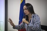 Banned Opposition Candidate Maria Corina Machado Meets With Foreign Press